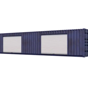 40ft Used Storage Container with Two 10ft Left-Side Roll-Up Doors