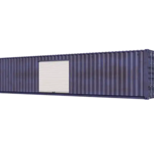 40ft Used Storage Container with One 10ft Left-Side Roll-Up Door