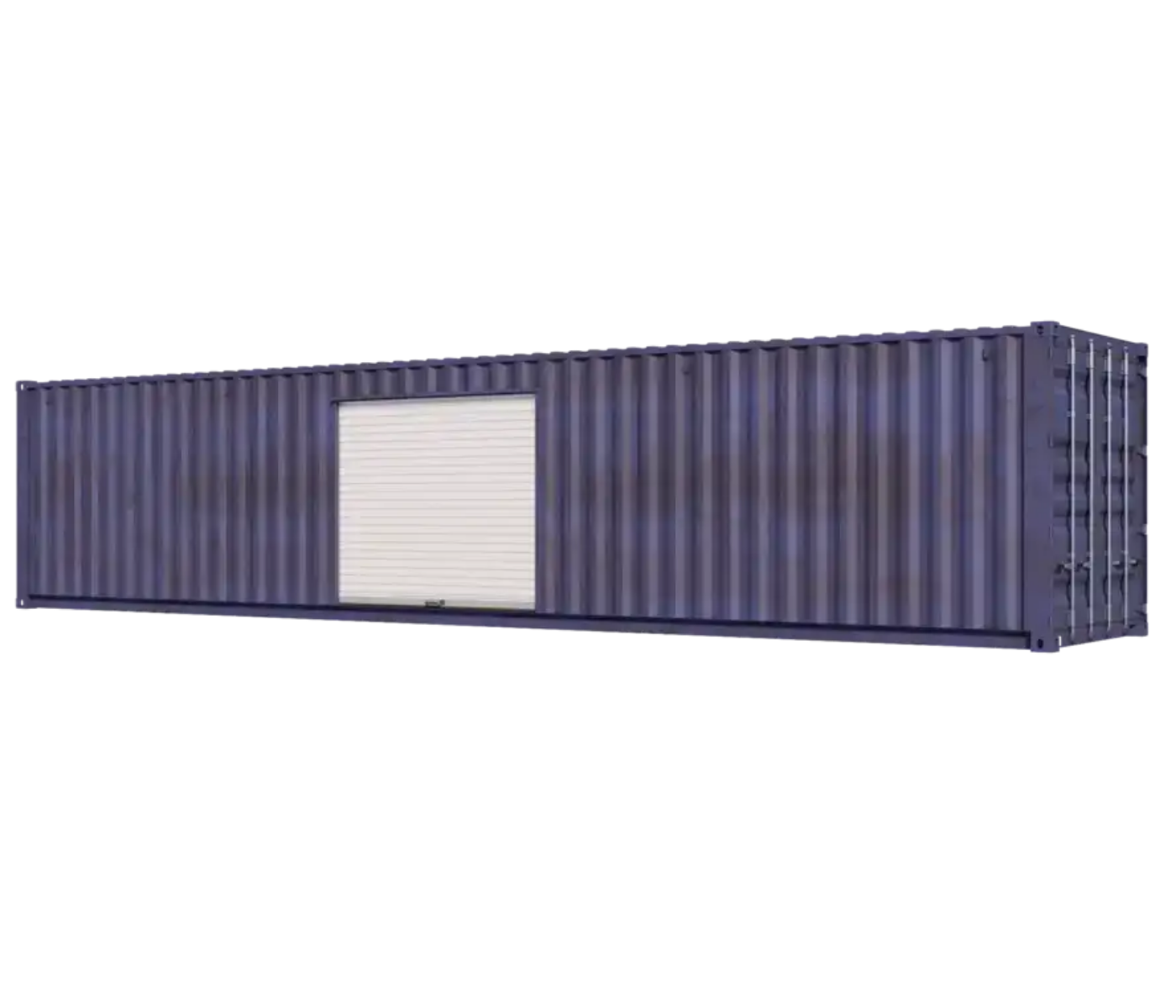40ft Used Storage Container with One 10ft Left-Side Roll-Up Door