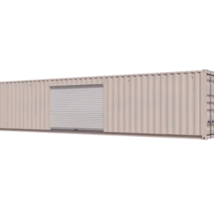 40ft Refurbished Storage Container with One 10ft Left-Side Roll-Up Door