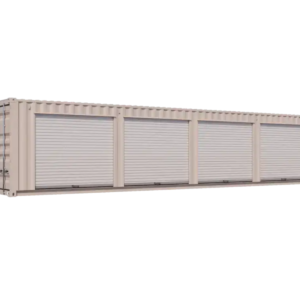 40ft Refurbished Storage Container with Four 8ft Right-Side Roll-Up Doors