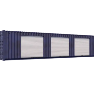 40ft Used Storage Container with Three 8ft Right-Side Roll-Up Doors