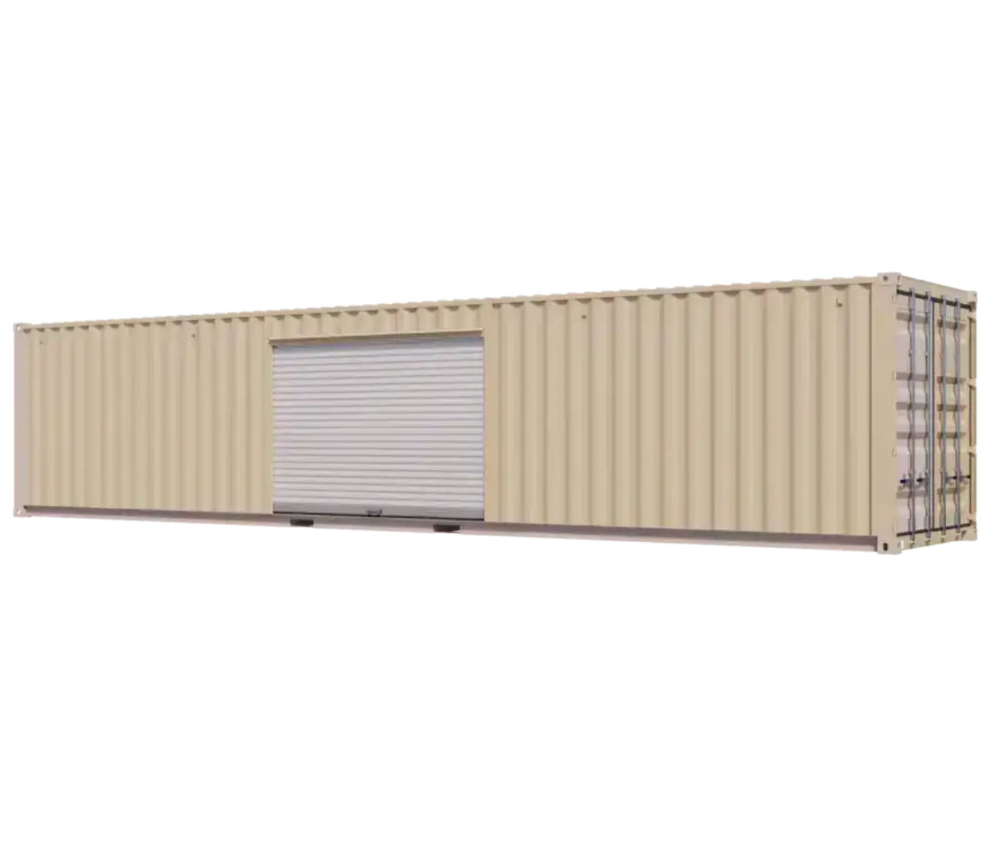 40ft New Storage Container with One 10ft Left-Side Roll-Up Door