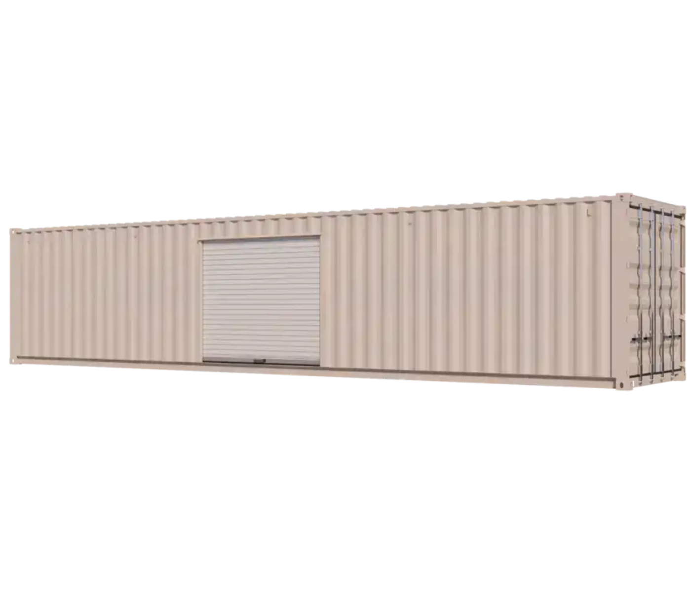 40ft Refurbished Storage Container with One 8ft Left-Side Roll-Up Door
