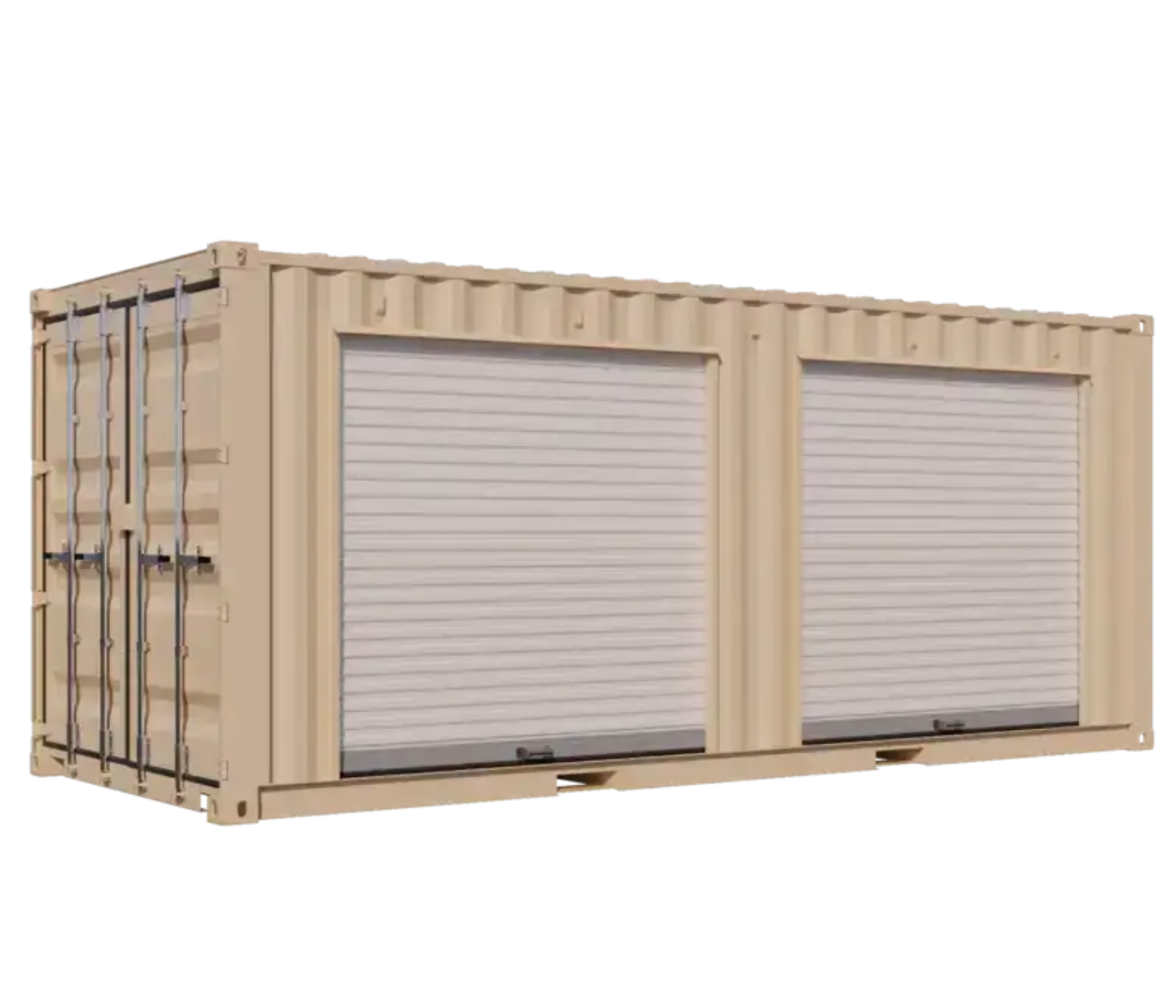 20ft New Storage Container with Two 7ft Right-Side Roll-Up Doors