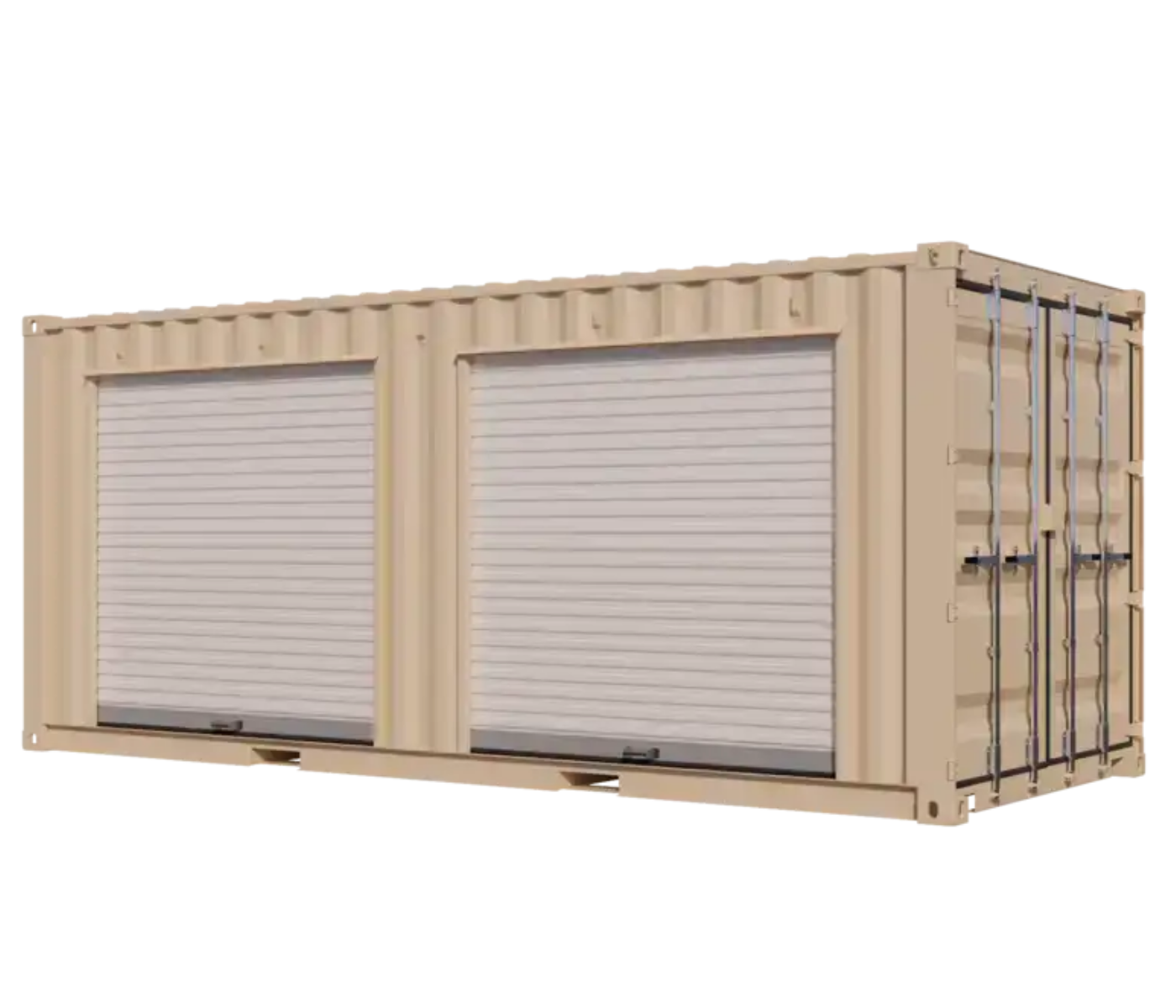 20ft New Storage Container with Two 7ft Left-Side Roll-Up Doors
