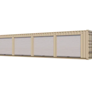 40ft New Storage Container with Four 8ft Left-Side Roll-Up Doors